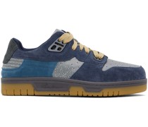 Navy Low Fuzzy Sneakers