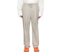 Gray Pleated Lounge Pants