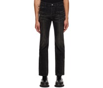 Black 'Future Yacht Club' Straight Jeans