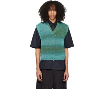 Green & Blue Gradient Stripe Vest