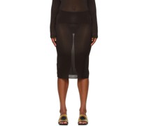 Brown Mando Midi Skirt