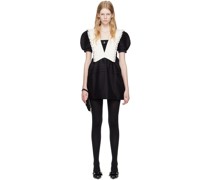 Black & White Puff Minidress