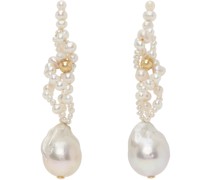 White Pearl Gotcha Earrings