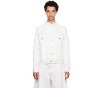 White Collarless Jacket
