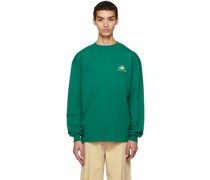 Green 'Le T-Shirt Manches Longues Fleur' T-Shirt