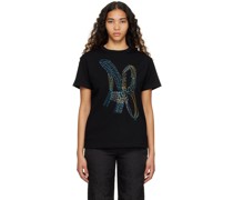 Black 'AB' Embroidered T-Shirt