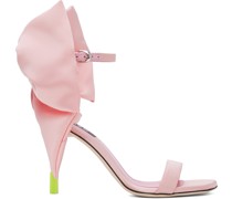 Pink Bow Heeled Sandals