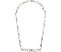Silver Gothic Logo Necklace