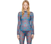 Blue Polka Dot Turtleneck