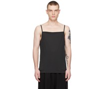 Black Cowl Neck Tank Top
