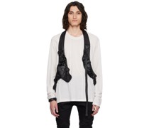 Black Bellows Pocket Leather Vest