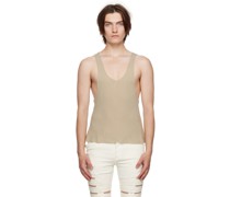 Beige Cupro Tank Top