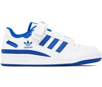 White & Blue Forum Low Sneakers