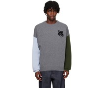 Grey & Black Fox Head Sweater
