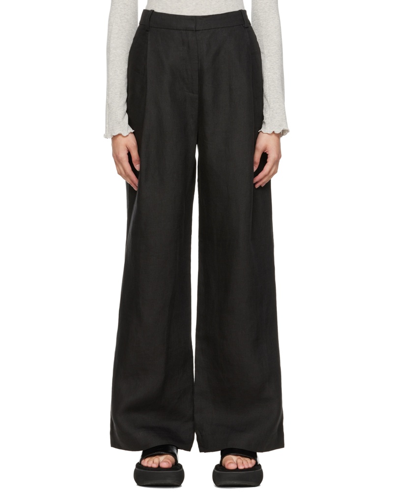 Co Damen Black Pleated Trousers
