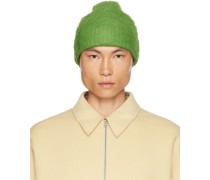 Green Wool Mohair Beanie