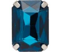 Silver & Blue King Size Crystal Pin Single Earring