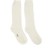 Off-White Rib Stitch Socks