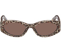 Beige & Brown 'Les Lunettes Ovalo' Sunglasses