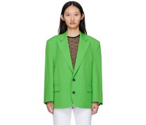 Green Double Button Blazer