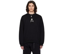 Black Boxy-Fit Sweatshirt