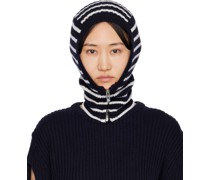 Navy & White Stripe Zip Up Balaclava