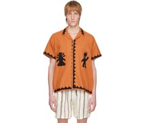 Orange Kutch Appliqué Shirt
