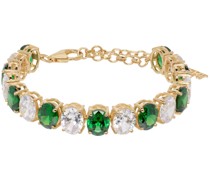 Gold & Green Tennis Bracelet