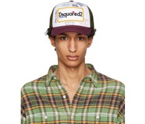 White & Khaki Patch Baseball Cap
