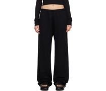 Black Straight-Leg Lounge Pants