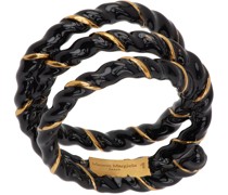 Gold & Black Twisted Wire Ring