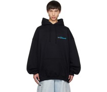 Black Printed Hoodie