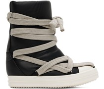 Black Jumbo Puffer Megalaced Boots