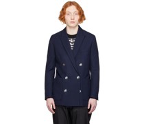 Navy Double-Breasted Blazer