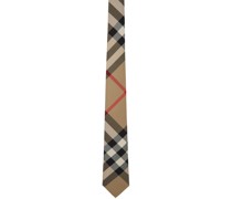 Beige Checked Tie
