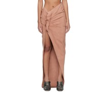 Pink Edfu Denim Maxi Skirt