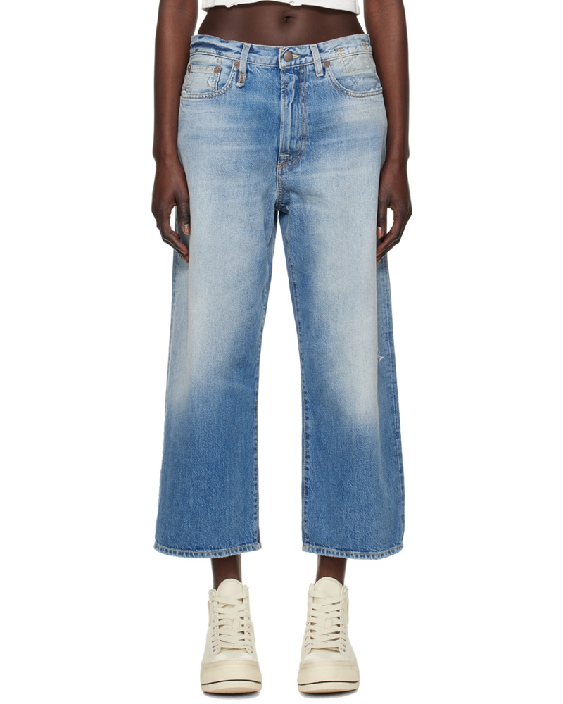 R13 Damen Blue Ankled D'Arcy Jeans