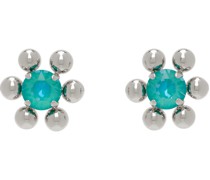 SSENSE Exclusive Silver & Blue Sadie Earrings