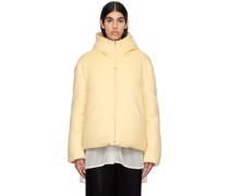 Yellow Hooded Down Jacket