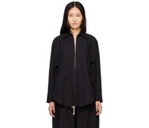 Black Wrinkled Polo Shirt