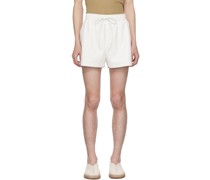 White Amil Vegan Leather Shorts