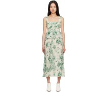Green Pleated Midi Dress