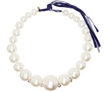 SSENSE Exclusive White Pearl Necklace