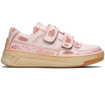 Pink Velcro Strap Sneakers