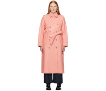 Pink Gael-V Leather Trench Coat