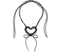 Black Spiky Heart Necklace