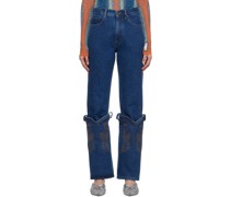 Navy Classic Cowboy Cuff Jeans