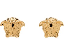 Gold Medusa Head Earrings