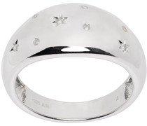Silver Diamond Celestial Ring