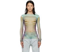 SSENSE Exclusive Blue Body Morphing Long Sleeve T-Shirt